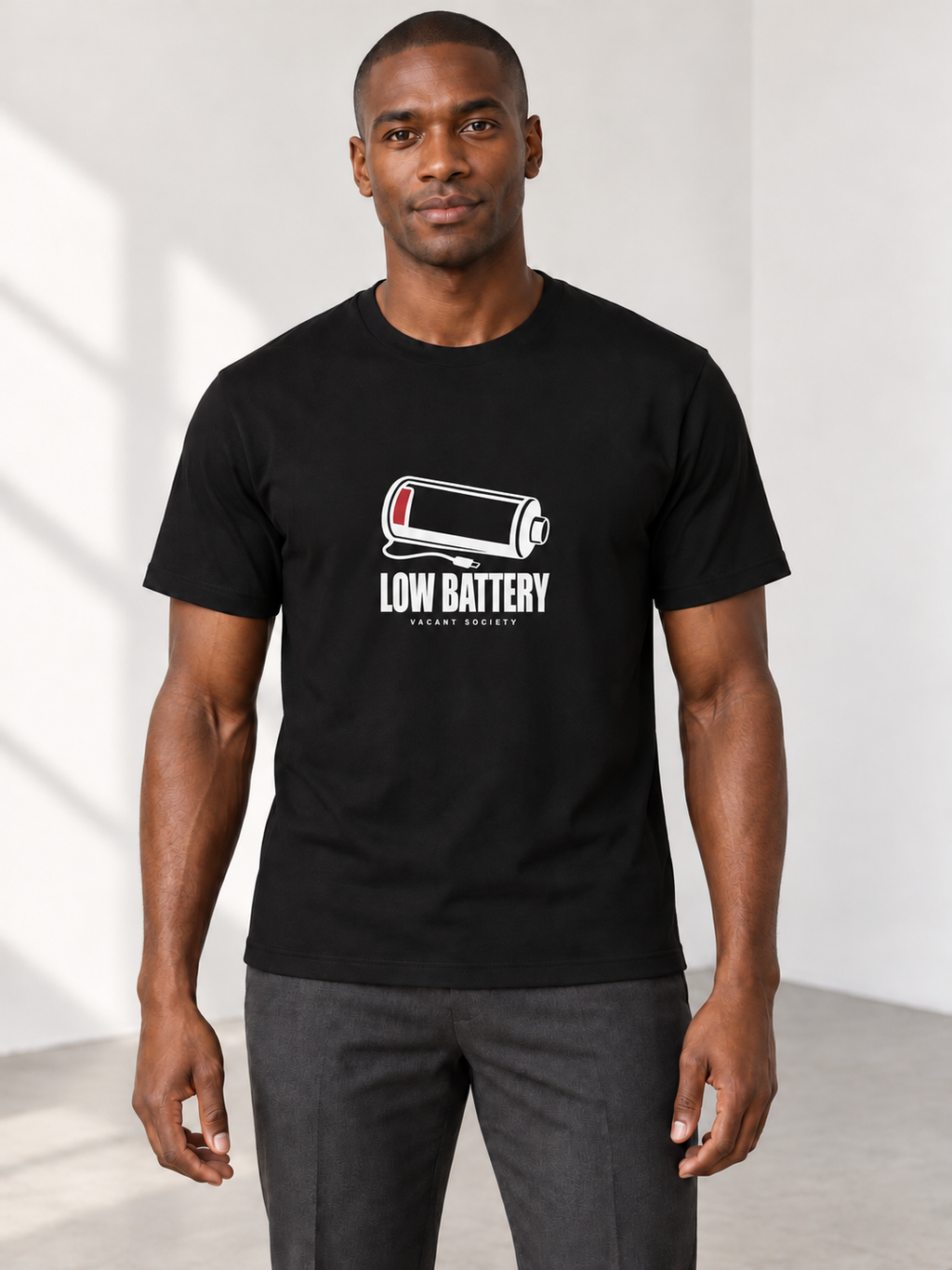 Vacant Society Low Battery Tee