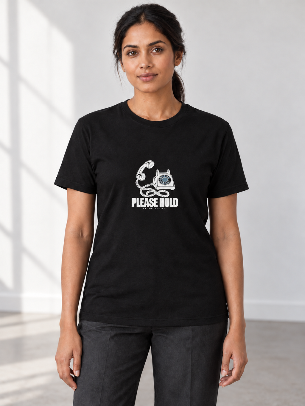 Vacant Society Please Hold Tee